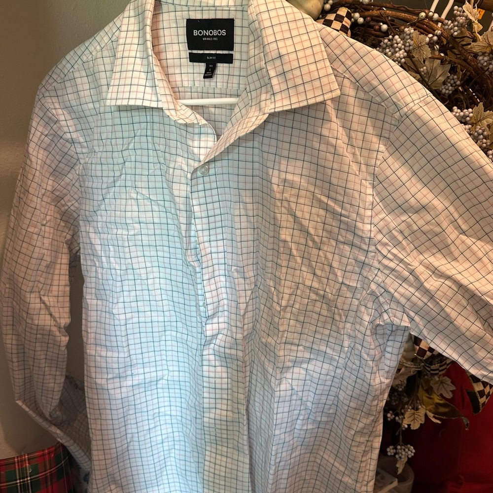 Bonobos Blue and White Casual Button Down Shirt